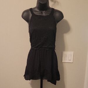 Torrid Black Ruffled Smocked Halter Top